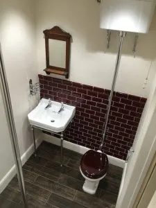 Edwardian style wet room in Chigwell, showing classic tiling and modern fixtures