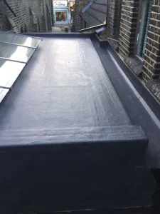 Fibre Glass Flat Roof installation at Central Baptist Church in Stratford.